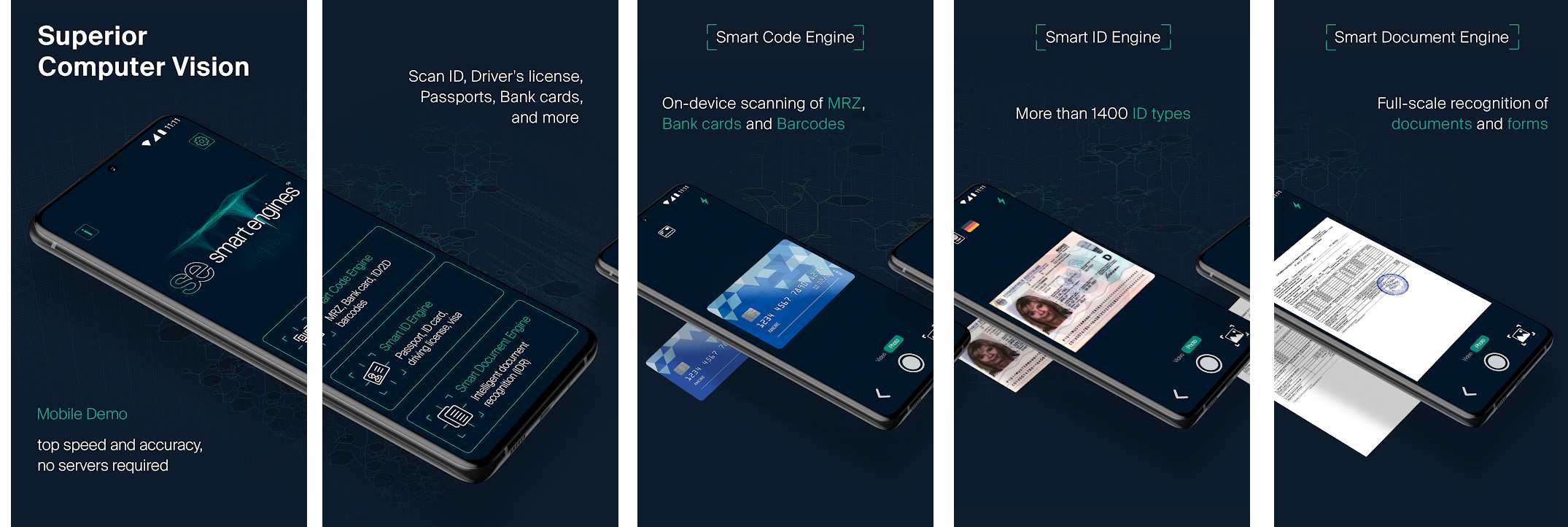 Smart Engines представила новое Android-приложение для распознавания паспортов, банковских карт, баркодов и типовых документов