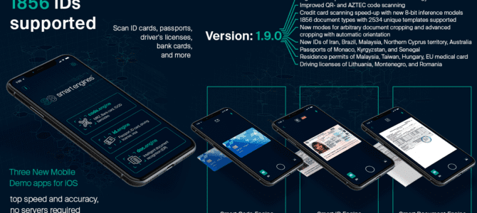 Smart Engines выпустили три новых демо-приложения для iOS и SDK Smart Engines 1.9.0 Smart Engines выпустили три новых демо-приложения для iOS и SDK Smart Engines 1.9.0